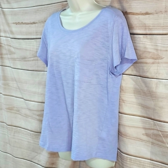 GAP t-shirts scoop neck purple orchid, grey camo, vneck army green M L lot of 3 - Picture 3 of 16
